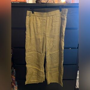 J. Jill Green Linen Blend Pants